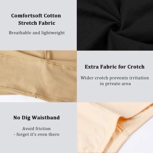 wirarpa Bragas Algodon Mujer Boxer Short Leggings Cortos 3 Pack Pantalon 38