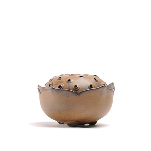 XZHXQ&KXMYT Lotus Core Incensario Incensario Incensario De Cerámica Torre Quemador De Incienso De Sándalo Perfumado Horno Hornos Home (10*7Cm)