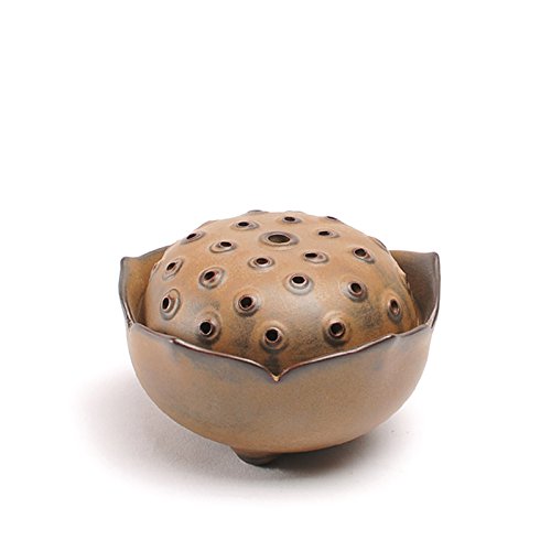 XZHXQ&KXMYT Lotus Core Incensario Incensario Incensario De Cerámica Torre Quemador De Incienso De Sándalo Perfumado Horno Hornos Home (10*7Cm)