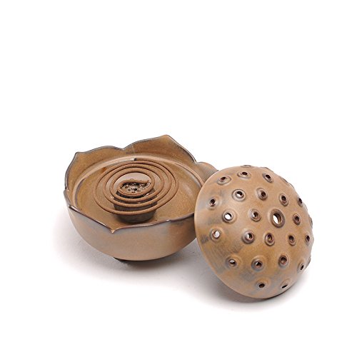 XZHXQ&KXMYT Lotus Core Incensario Incensario Incensario De Cerámica Torre Quemador De Incienso De Sándalo Perfumado Horno Hornos Home (10*7Cm)