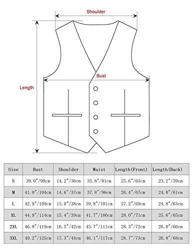 YCUEUST Elegante Chaleco Hombre Casual Negocio Ceremonia Boda Slim Fit Traje Blazers Marrón Medium