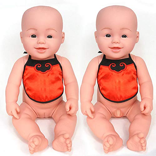 YGCBEAR Realista 20 Pulgadas 50Cm Completo Cuerpo Muñeca,Gemelos Muchacho Muchacha Hecha A Mano Vinilo Silicona Realista Las Muñecas del Bebé, Juguete
