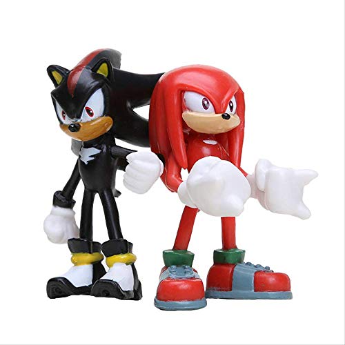 Yzoncd 6 Unids / Set Super Sonic Figura De Juguete, PVC Silver Shadow Knuckles Tails Sonic Figura Sonic Figura De Acción Modelo Juguetes 5-7Cm