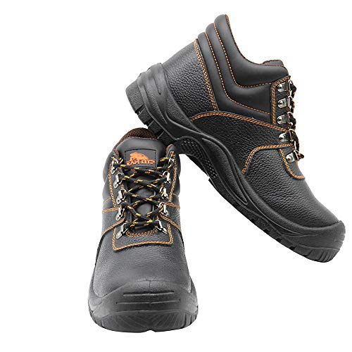 Zapatos de Seguridad para Hombres Botas de Trabajo con Punta de Acero Zapatos de Trabajo Impermeables Antideslizantes Botas de Seguridad para construcción al Aire Libre
