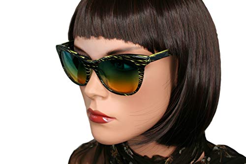 Zen Barcelona - Gafas de sol para mujer Z360, color negro, amarillo y verde, 2 unidades