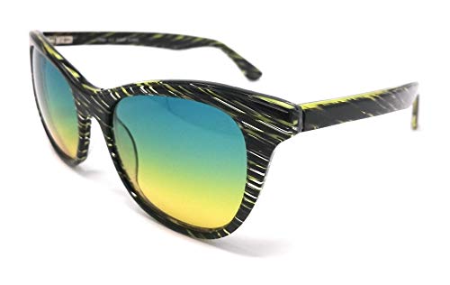 Zen Barcelona - Gafas de sol para mujer Z360, color negro, amarillo y verde, 2 unidades