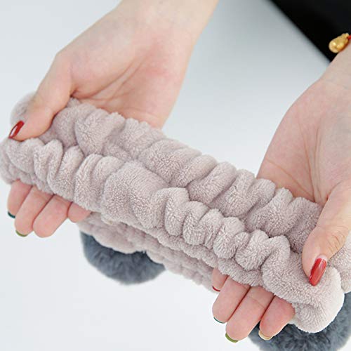 Zidao Alice Banda de Limpieza de la Cinta del Pelo Banda de mascarilla para el Pelo Dulce Femenina de la decoración Simple Banda de Pelo Dulce,Blanco