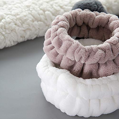 Zidao Alice Banda de Limpieza de la Cinta del Pelo Banda de mascarilla para el Pelo Dulce Femenina de la decoración Simple Banda de Pelo Dulce,Blanco