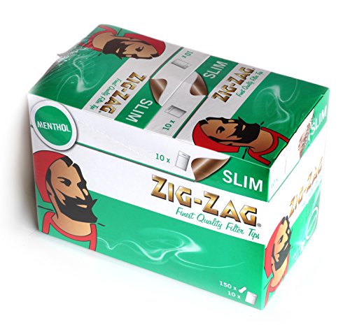 Zig Zag Filtros Delgado Mentol x 10