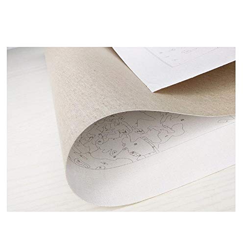 ZYCD Kits de Pintura por números, Ventana, Flor Blanca, Planta, Pintura acrílica DIY para niños y Adultos, Principiantes con Pinceles, Pinturas en Lienzo