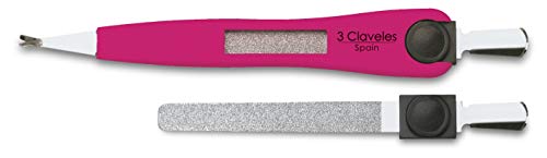 3 Claveles Kit De Manicura Lima De Uñas Pinza De Depilar Cortacuticulas Con Empujador De Cuticulas Con Lima Reparador De Uñas Dañadas Set De Cuidado De Manos 3 Claveles