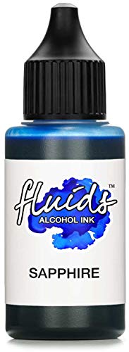 30ml Fluids Alcohol Ink BLUE SAPPHIRE, Tinta al alcohol para Fluid Art y Resin Art, azul