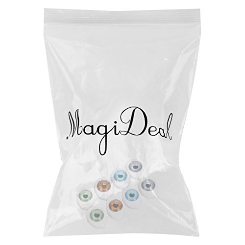 4 Color 8X Ojos Oval Hueco Atras Plastico Para Muneca Mascara 5mm DIY Doll Eyes