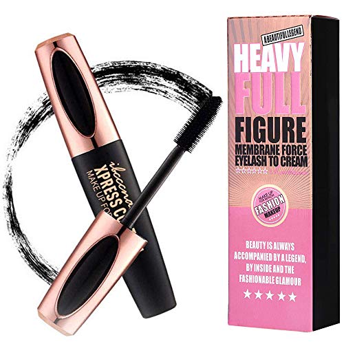 4D Silk Fiber Lash Mascara - Waterproof Curling Natural Eye Makeup - Long Lasting, No Blooming, Extra Long and Thick Eyelashes, Black