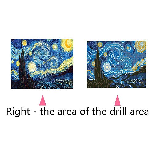 ACECITY Decoración del kit de pintura de arte, 5D DIY starry sky diamond painting rhinestone art painting starry sky night kit inicio decoración de la pared accesorios de regalo