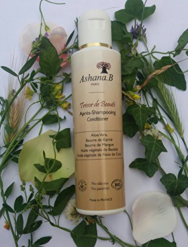 Acondicionador, Bio nourissant y protector Ashana.B Paris con Aloe Vera, Karité, Mangue, Baobab y nuez de coco