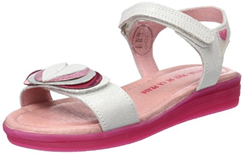 Agatha Ruiz de la Prada 172986, Sandalias con Plataforma Plana para Niñas, Plateado (Blanco/Serraje Laminado), 37 EU
