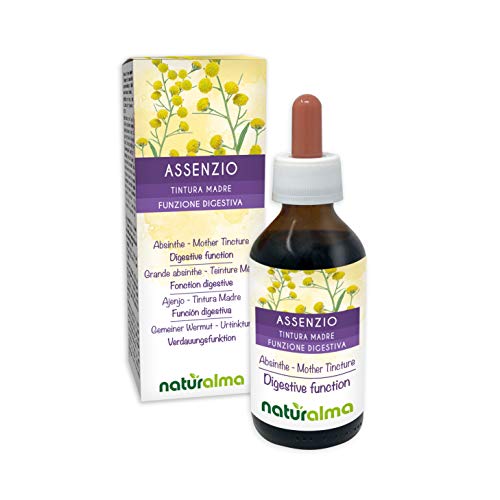 AJENJO (Artemisia absinthium) hierba con flores Tintura Madre sin alcohol NATURALMA | Extracto líquido gotas 100 ml | Complemento alimenticio | Vegano