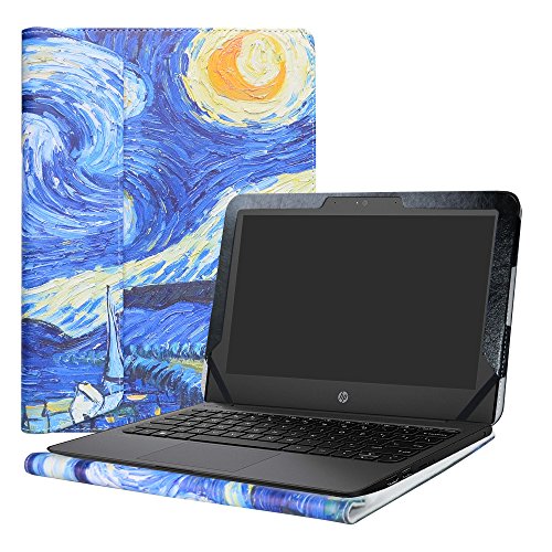 Alapmk Diseñado Especialmente La Funda Protectora de Cuero de PU para 11.6" HP Stream 11 Pro G5/G4/G3/G2/G1/11-ahXXX / 11-rXXX / 11-dXXX / 11-yXXX Laptop(Not fit HP Stream x360 11),Starry Night