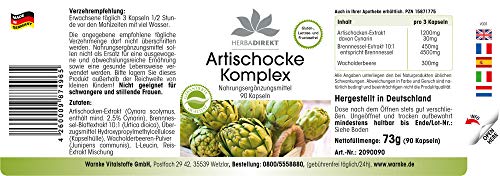 Alcachofa + Ortiga + Bayas de enebro – Producto vegano – 90 cápsulas