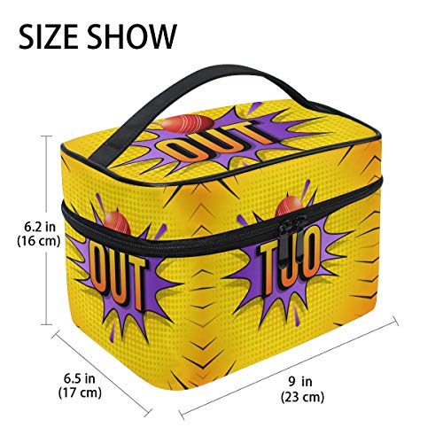 Amarillo Out Arte Bolsa Mochila de Maquillaje Almacenamiento Organizador de Cosméticos Portátil Estuche para Mujeres Señoras Niñas