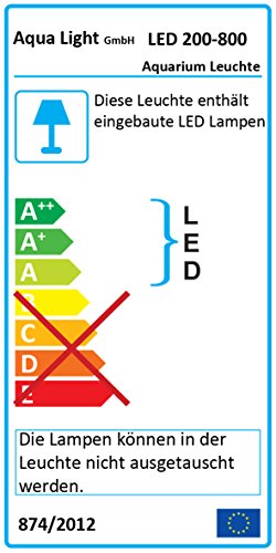 Aqua Light led800 aufsetzl lámpara 20 W para 120 – 130 cm Platillos