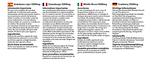 Arándanos Rojos 5000mg - ¡Bote para 4 meses! - Apto para veganos - 360 Comprimidos - SimplySupplements