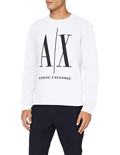 Armani Exchange Icon Sweat Sudadera, Blanco (White 1100), XX-Large para Hombre