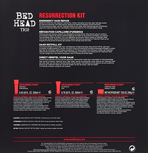 Bed Head by TIGI Kit Resurrection Champú + Acondicionador + Máscara para cabello fragil
