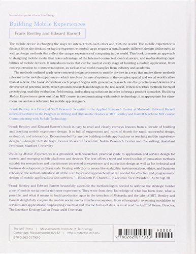 Bentley, F: Building Mobile Experiences (The MIT Press)