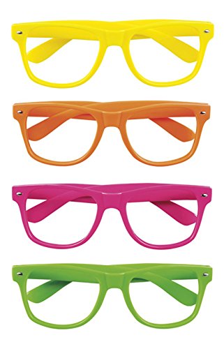 Boland-4 Gafas de Fiesta neón, Talla única (02604)