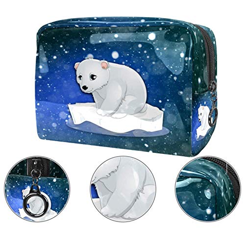 Bolsa de Aseo Neceser Oso de mar de Nieve Hombre y Mujeres Impermeable Neceser de Viaje Bolsa de Cosmético Viajes Vacaciones Fiesta Elementos Esenciales 18.5x7.5x13cm