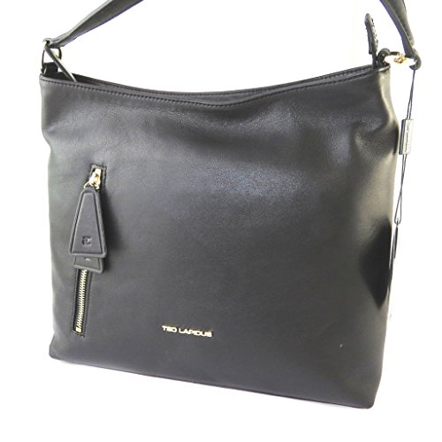 Bolsa de cuero 'Ted Lapidus'negro - 32x27x12 cm.