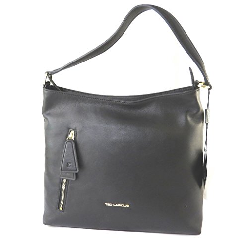 Bolsa de cuero 'Ted Lapidus'negro - 32x27x12 cm.