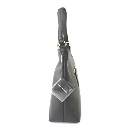 Bolsa de cuero 'Ted Lapidus'negro - 32x27x12 cm.
