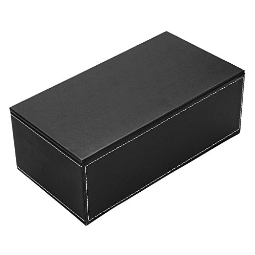BTSKY - Caja de pañuelos de poliuretano y cuero, forma rectangular, ideal para oficina