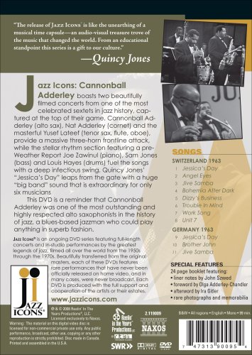 Cannonball Adderley - Live in '63 (Jazz Icons) [Reino Unido] [DVD]