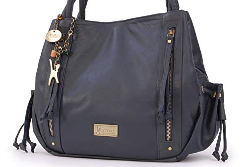 CATWALK COLLECTION - CAZ - Bolso estilo shopper - Cuero - Azul