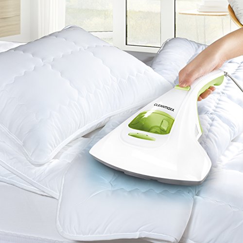 CLEANmaxx aspirador de mano de ácaros ideal para los alérgicos | aspirador de colchones con alto poder de succión, esteriliza las superficies con luz UV-C | destruye hasta el 99,9% de todos los ácaros