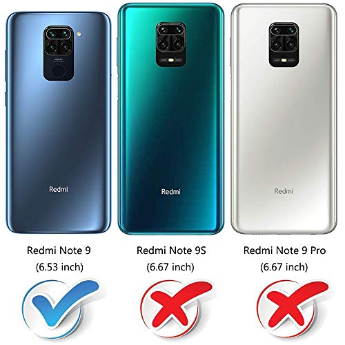 COODIO Funda Xiaomi Redmi Note 9 con Tapa, Funda Movil Xiaomi Redmi Note 9, Funda Libro Xiaomi Redmi Note 9 Carcasa Magnético Funda para Xiaomi Redmi Note 9, Negro