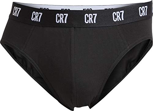 CR7 Cristiano Ronaldo - Basic - Slip Deportivo Hombre - Alto Contenido en algodón - Negro - Tamaño XXL (CR7-JBS-8100-66-900-2XL)