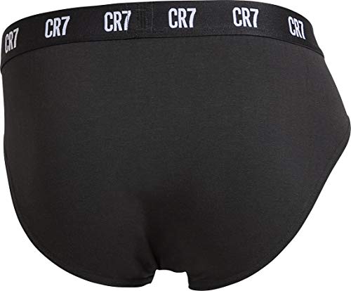 CR7 Cristiano Ronaldo - Basic - Slip Deportivo Hombre - Alto Contenido en algodón - Negro - Tamaño XXL (CR7-JBS-8100-66-900-2XL)