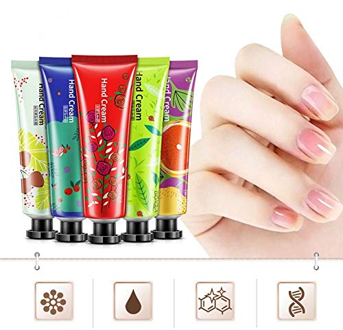 Crema De Manos,Crema De Manos No Grasa, Crema Hidratante Para Manos, Crema de manos reparadora, antiedad y antiarrugas, Extracto de fruta y extracto de plantas -5 * 30 g