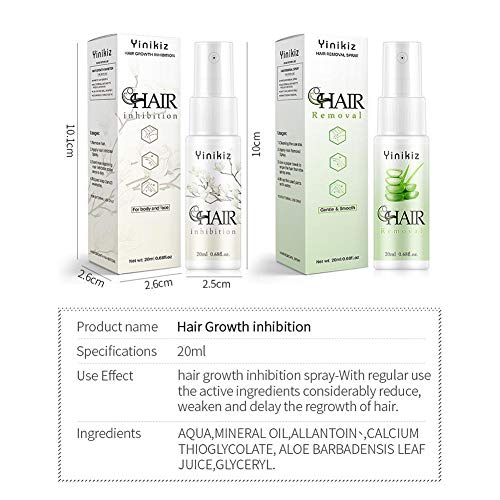 Depilación Indolora, Spray Depilatorio, Crema Depilatoria, Inhibidor Y Reductor Del Crecimiento Del Vello Para Rostro Y Cuerpo Para Pieles Sensibles Para Mujeres Y Hombres Para Rostro Brazo Pierna