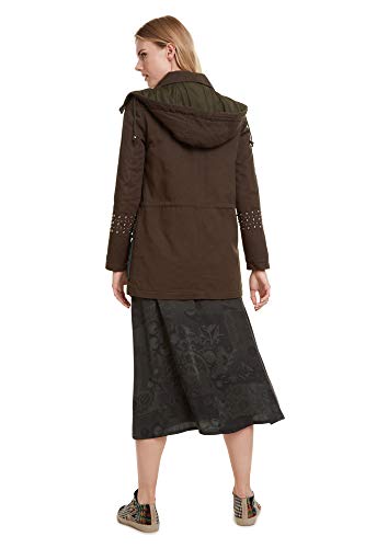 Desigual Coat Lena Abrigo, Grün (Grün Flasche 4009), 44 para Mujer