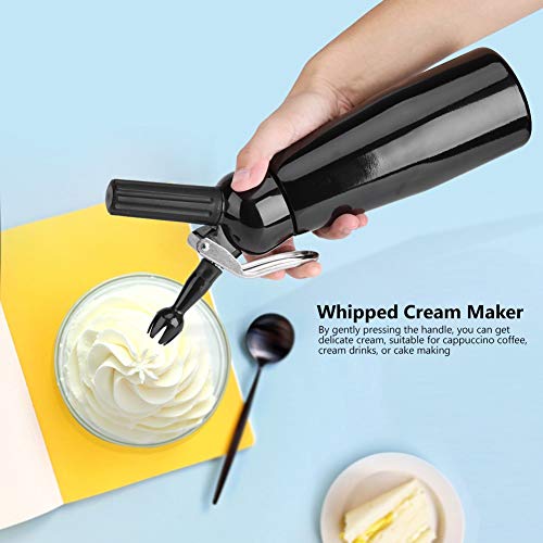 Dispensador de crema batida - Fabricante de espuma de batido con sifón para batir de crema batida profesional para deliciosas cremas batidas hechas en casa Salsas Postres y licores infundidos, 500 ml