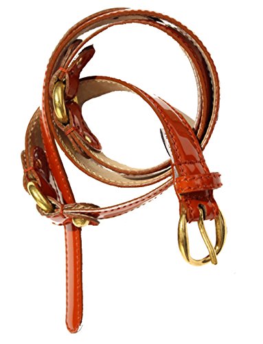 Dolce & Gabbana D&G - Cinturón para mujer con barra recta de pintura DC0934E10F, color Coral Talla 95 cm.