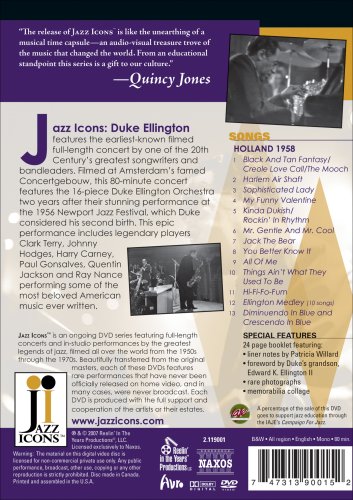 Duke Ellington - Live in '58 (Jazz Icons) [Reino Unido] [DVD]
