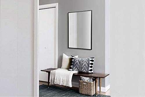 Elegance by Casa Chic – Gran Espejo de Pared Metálico – 90 x 60 cm – Metal Galvanizado – Negro