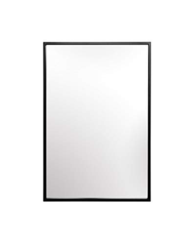 Elegance by Casa Chic – Gran Espejo de Pared Metálico – 90 x 60 cm – Metal Galvanizado – Negro